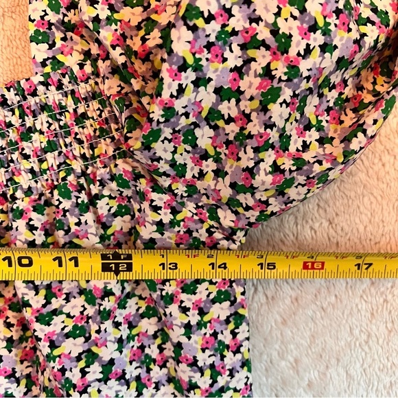 Cottagecore Ditsy Floral Puff Sleeve Smocked Square Neckline Blouse Sm. Tradwife - Picture 9 of 11